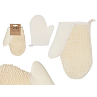 Peeling-Handschuh Berilo Weiß Beige (12 Stück)