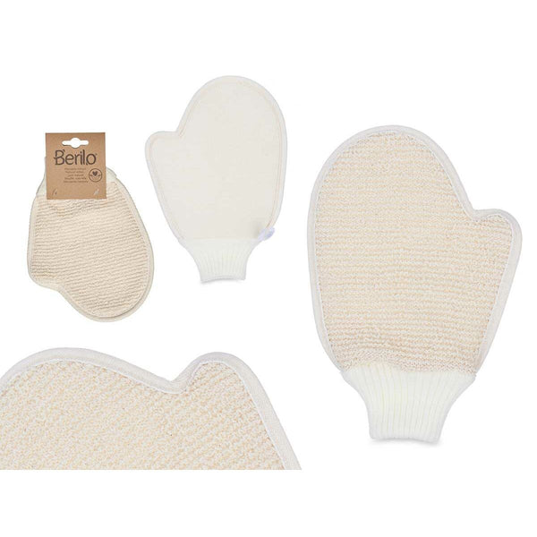 Peeling-Handschuh Berilo Weiß Beige (12 Stück)