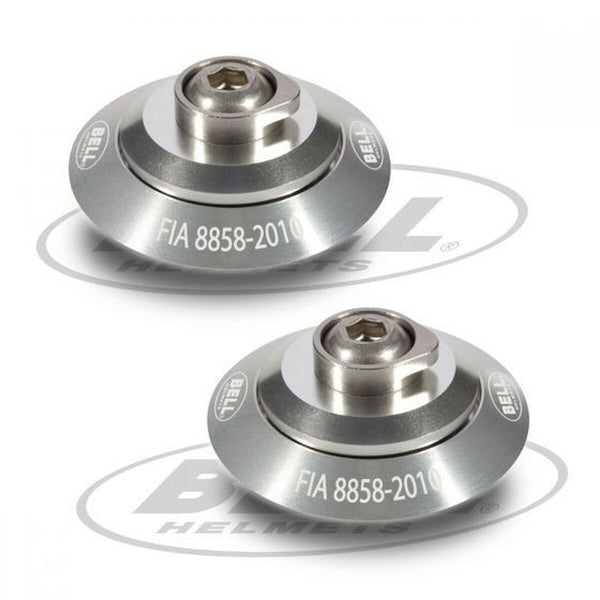 Helm-Clip-Set Bell HANS Silberfarben FIA 8858-2010