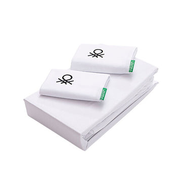Bettwäsche-Set Benetton Weiß 4 Stücke