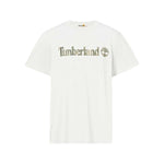 Herren Kurzarm-T-Shirt Timberland Kennebec River Camo Linear Logo Weiß