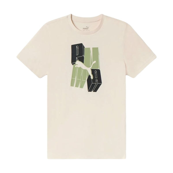 Kurzarm-T-Shirt für Kinder Puma Essentials+ Graphic Beige