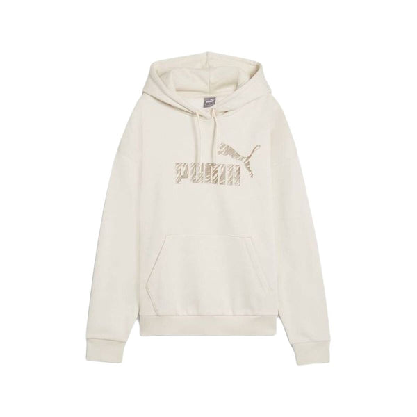 Damen Sweater mit Kapuze Puma Essentials+ Animal Fl Weiß