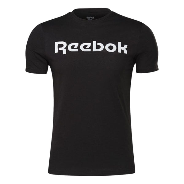Herren Kurzarm-T-Shirt Reebok Graphic Series Linear Logo Schwarz