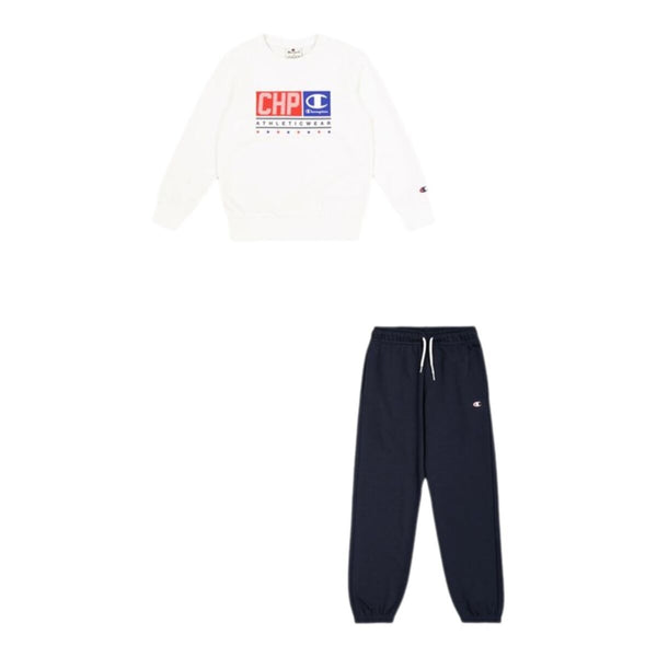 Kinder-Trainingsanzug Champion Champion Chandal Champion Crewneck Sweatsuit Niño Blau Weiß