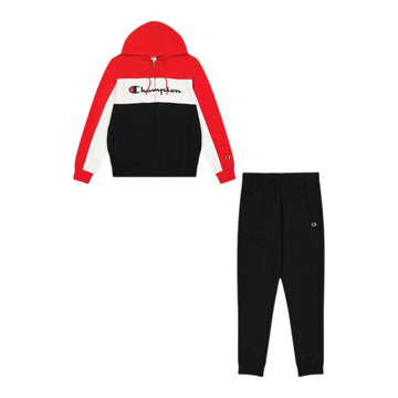 Jogginghose für Erwachsene Champion Champion Full Zip Suit Schwarz Rot Herren