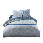 Bettdeckenbezug HOME LINGE PASSION Weiß Blau 240 x 260 cm