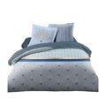 Bettbezug-Set HOME LINGE PASSION Blau Weiß Doppelbett 240 x 260 cm