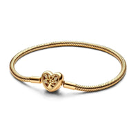 Damenarmreif Pandora FAMILY TREE HEART CLASP SNAKE CHAIN - SIZE 20 20 cm Gold