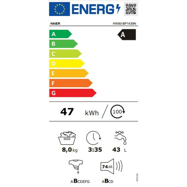 Waschmaschine Haier HW80-BP1439N Weiß 1400 rpm 8 kg