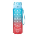 Wasserflasche EDM Blau Rot Verblasster Effekt 1 L 8 x 8 x 26 cm Sport