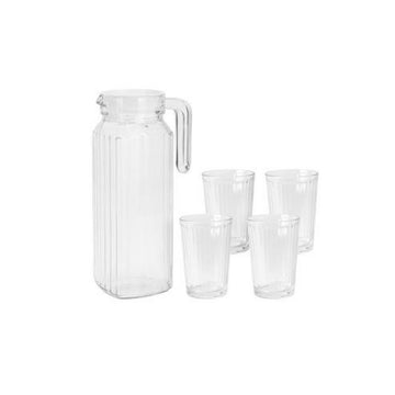 Set mit Krug und Gläsern Excellent Houseware ye9000500 200 ml 1,1 L (5 Stücke)