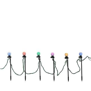 LED-Gartenpfahl-Set Lumineo Bunt 6 W Warmes Weiß 20 Stück