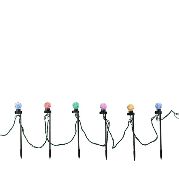 LED-Gartenpfahl-Set Lumineo Bunt 6 W Warmes Weiß 20 Stück