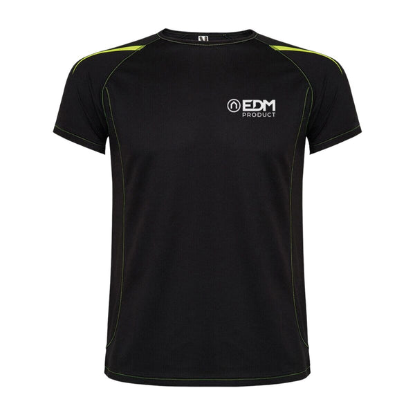 Herren Kurzarm-T-Shirt EDM Schwarz