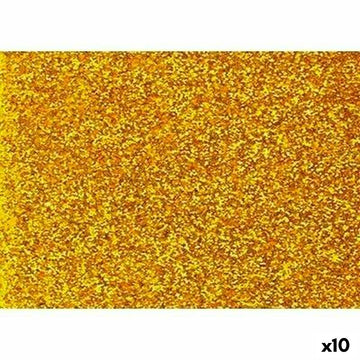 Moosgummi Fama Gold 20 x 30 cm Glitzernd (10 Stück)