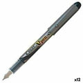 Flüssigtintenstift Pilot V Pen Einwegartikel Kalligrafie-Feder Schwarz Stahl 0,4 mm (12 Stück)