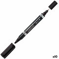 Dauermarker Staedtler Lumocolor 348 Schwarz (10 Stück)