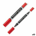Dauermarker Staedtler Lumocolor 348 Double Rot (10 Stück)