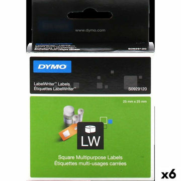 Beschichtete Bänder Dymo LabelWriter Weiß Schlagwörter 25 x 25 mm (6 Stück)