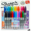 Marker-Set Sharpie Electro Pop Bunt 24 Stücke 1 mm (6 Stück)