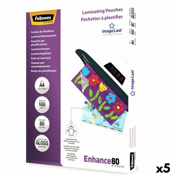 Laminierfolientaschen Fellowes 100 Stücke Durchsichtig A4 (5 Stück)