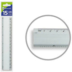 Lineal Bismark Silberfarben Aluminium 15 cm (40 Stück)
