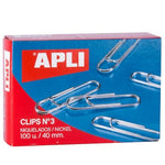 Clips Apli Nº 3 Nickel 40 mm (10 Stück)