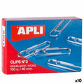 Clips Apli Nº 3 Nickel 40 mm (10 Stück)