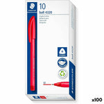 Kugelschreiber-Set Staedtler Ball 4320 Rot 1 mm (100 Stück)