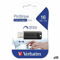 Pendrive Verbatim Pinstripe Schwarz 16 GB (10 Stück)