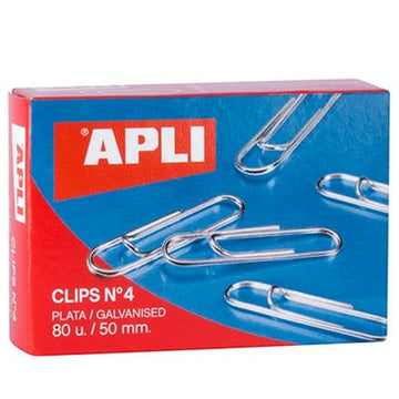 Clips Apli Nº 4 Silberfarben Silber 50 mm (10 Stücke) (12 Stück)