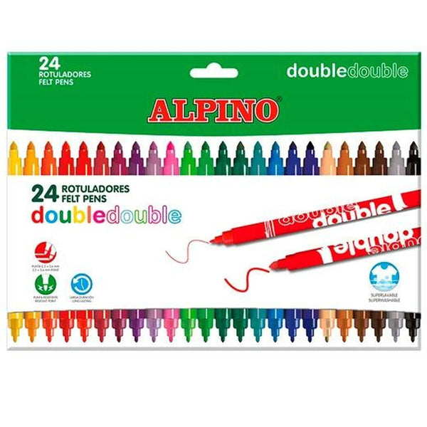 Marker-Set Alpino Double Bunt 20 Stücke (12 Stück)