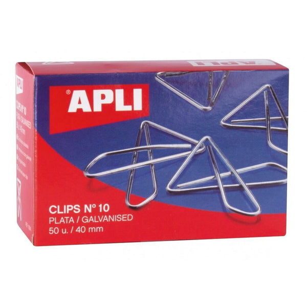 Clips Apli MARIPOSA Nº 10 Silberfarben Silber 40 mm (10 Stück)