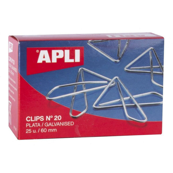 Clips Apli MARIPOSA Nº 20 Silberfarben Silber 60 mm (10 Stück)