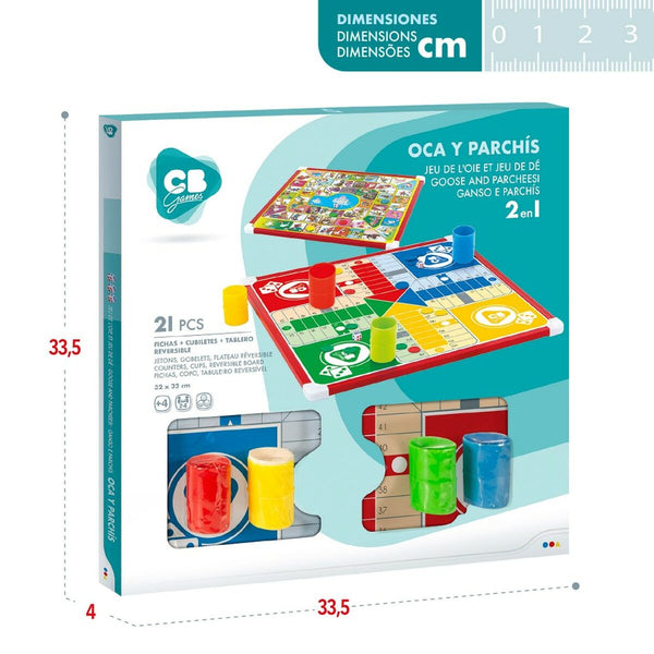 Parchís-Oca Spielbrett CB Games 32 x 32 x 1 cm (25 Stücke) (6 Stück)