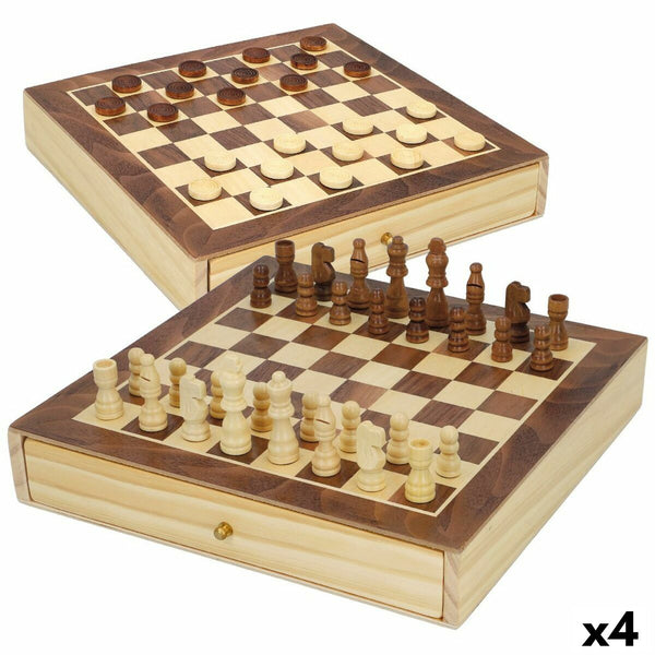 Schach- und Dame-Brett CB Games Holz Schublade (4 Stück)