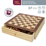 Schach- und Dame-Brett CB Games Holz Schublade (4 Stück)