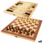 Schach- und Dame-Brett CB Games Holz Backgammon (6 Stück)