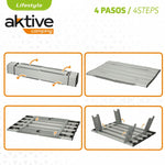 Table Klapptisch Aktive Silberfarben Aluminium 40 x 13 x 28,5 cm (4 Stück)