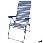 Gepolsterte Campingstuhl Aktive Mykonos 47 x 108 x 66 cm (4 Stück)
