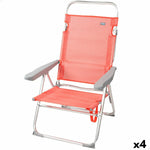 Gepolsterte Campingstuhl Aktive Flamingo Koralle 48 x 99 x 57 cm (4 Stück)