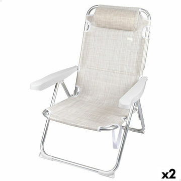 Gepolsterte Campingstuhl Aktive Ibiza 48 x 90 x 60 cm (2 Stück)