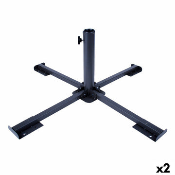 Fuß für Sonnenschirm Aktive 86 x 34 x 86 cm Schwarz Metall (2 Stück)