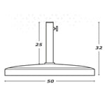 Fuß für Sonnenschirm Aktive 50 x 32 x 31,5 cm Schwarz Kunststoff