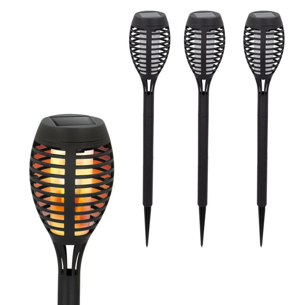 Solar-Gartenfackel-Set Aktive Kunststoff 7,5 x 50 x 7,5 cm (4 Stück)
