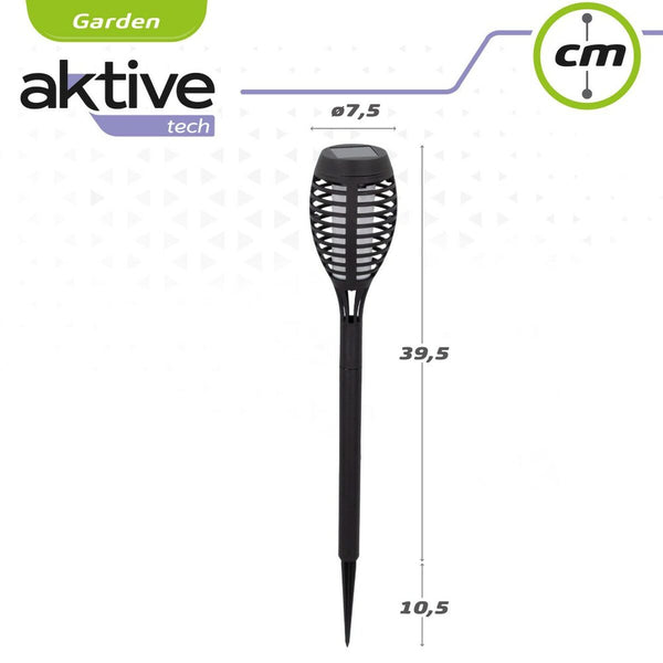 Solar-Gartenfackel-Set Aktive Kunststoff 7,5 x 50 x 7,5 cm (4 Stück)