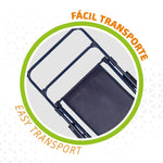 Gepolsterte Campingstuhl Aktive Gestreift Weiß Marineblau 43 x 85 x 47 cm (4 Stück)