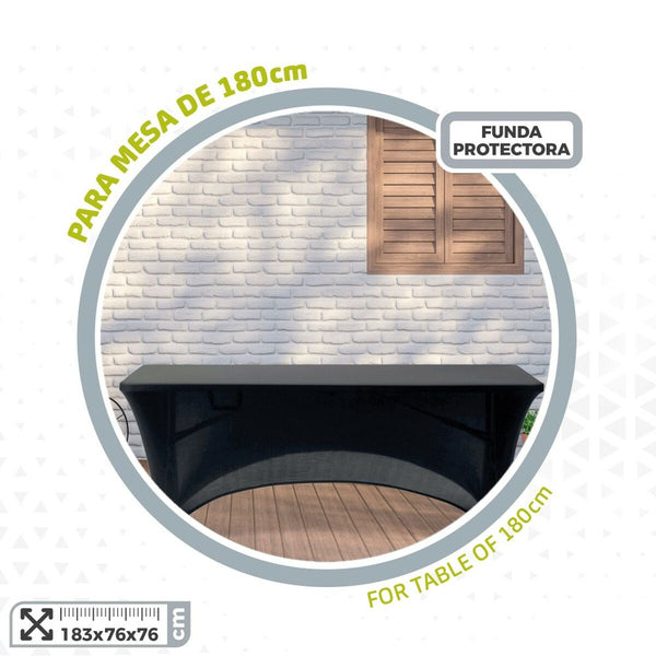 Schutzhülle Aktive Schwarz 183 x 76 x 76 cm Tisch Zubehör Fahrzeuge Straße (6 Stück)