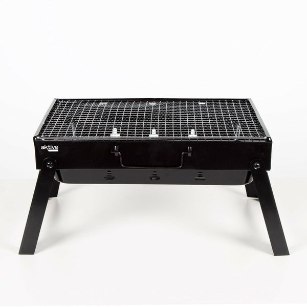 Grill Tragbarer Aktive rechteckig Schwarz 50 x 23 x 30 cm (2 Stück)